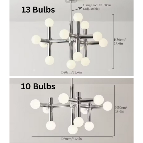 Scandinavian Style Glass Ball Chandelier