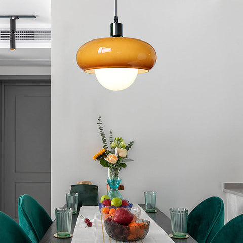 Bauhaus Coffee Glass Pendant Light