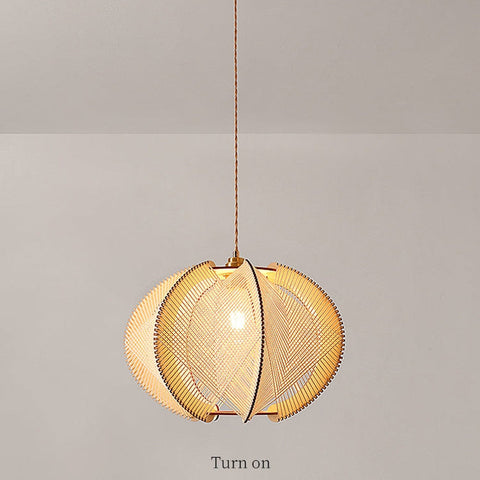 Mid-Century Scandinavian Wood Pendant Lights
