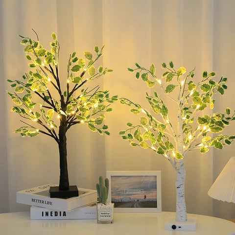 Christmas Green Leaves Tree Lights | LED