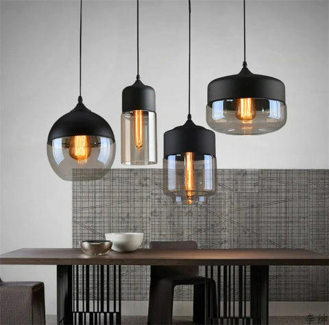 Jevaglo | Luxurious Pendant Light Made Of Glass And Wood