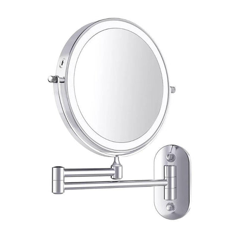 Chrome Silver Rechargeable LED Magnifying Mirror | Perfect For Make-Up And Bathroom