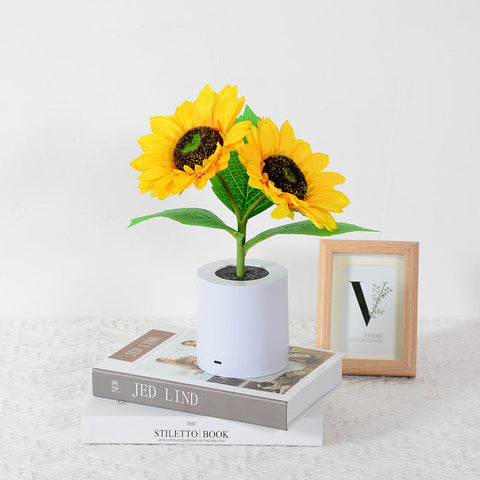 Shimmering Sunflower Lamp | Floral LED Table Light | USB Rechargeable | Nature-Inspired Decor