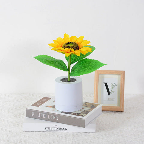 Shimmering Sunflower Lamp | Floral LED Table Light | USB Rechargeable | Nature-Inspired Decor