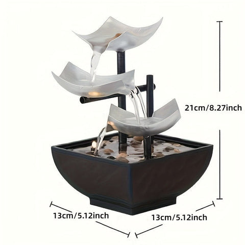 Light Leaf Fountain |  Light Leaf Fountain - Tranquil Tabletop Water Feature