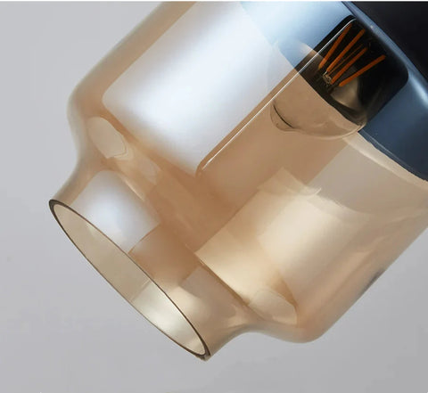 Jevaglo | Luxurious Pendant Light Made Of Glass And Wood