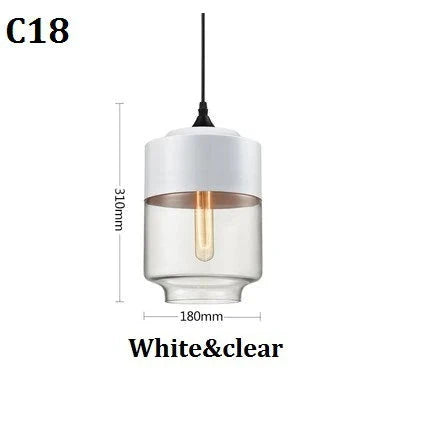 Jevaglo | Luxurious Pendant Light Made Of Glass And Wood