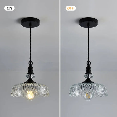 Mid-Century Mini Kitchen Island Glass Pendant Light | Stylish Retro Design, E26/E27 Bulb Base