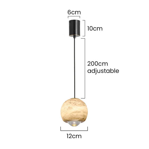 Nordic Marble Alabaster Globe Pendant Lamp | Elegant LED Lighting