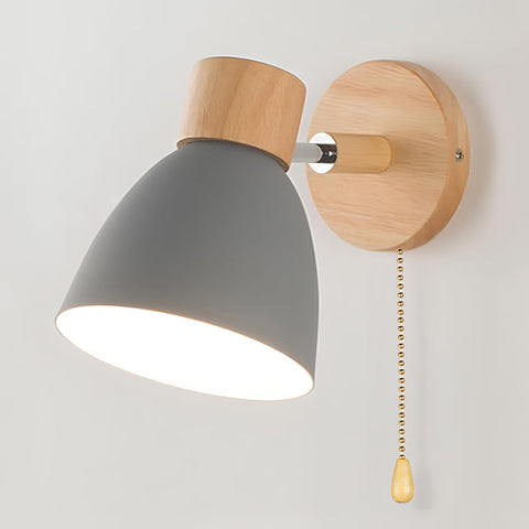 Jandiel | Wood Nordic Modern Hanging Switch Wall Lamp