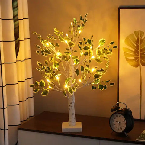 Christmas Green Leaves Tree Lights | LED