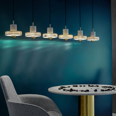 Marble Aura Pendant Lamp | Elegant Design Inspired by the Taj Mahal | Adjustable Height