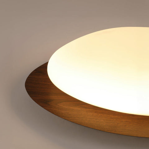 Scandinavian Pebble Wood Grain Ceiling Light