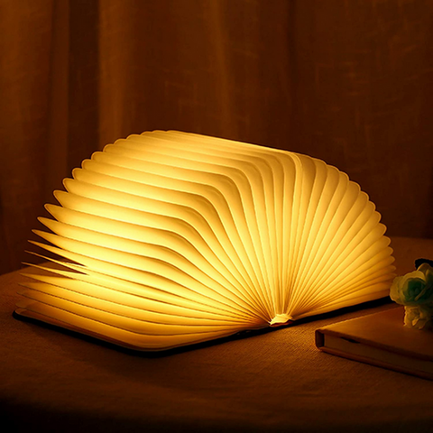 Enchanted Book Lamp | Whimsical LED Light | Rechargeable, Cozy Decor for Book Lovers