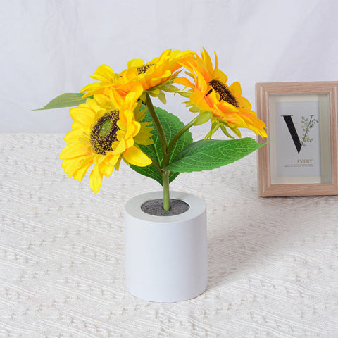 Shimmering Sunflower Lamp | Floral LED Table Light | USB Rechargeable | Nature-Inspired Decor