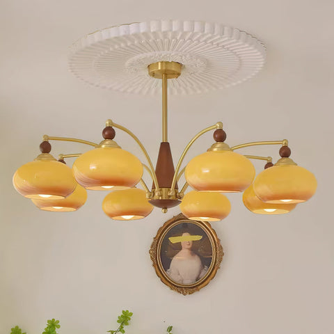 Retro Melodica Chandelier | Victorian-Inspired Elegance with Warm White Light | 3/5/8 Heads, E27 Socket