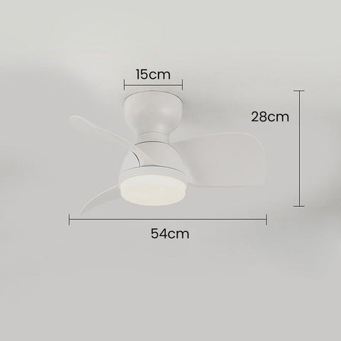 Wood Simple Stylish Bedroom Ceiling Fan | LED Light