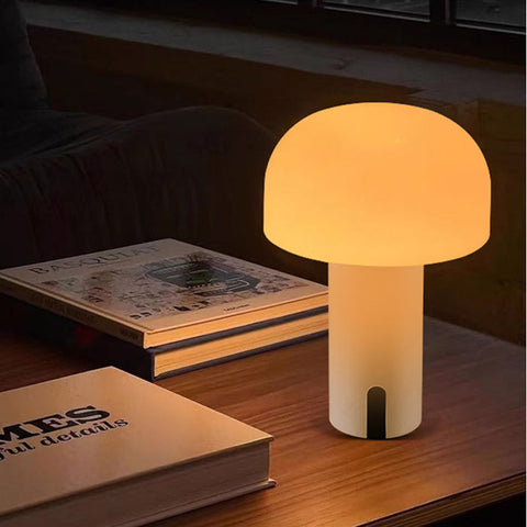 European Design Mushroom Table Lamp | Wireless & Dimmable for Cozy Ambiance