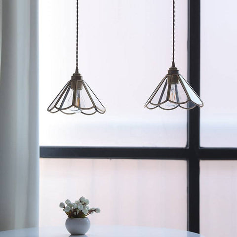 Brass Glass Pendant Light | Elegance Touch | Warm Ambiance