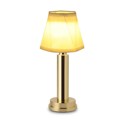 Cordless Table Lamp | Brass Finish | 3-Stage Dimming, USB Rechargeable | 3000K Warm Light"