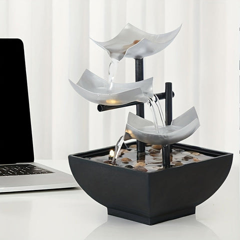 Light Leaf Fountain |  Light Leaf Fountain - Tranquil Tabletop Water Feature