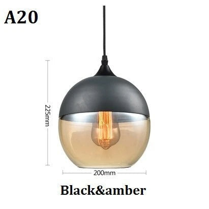 Jevaglo | Luxurious Pendant Light Made Of Glass And Wood