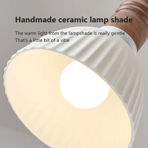 Cream Wind Solid Wood Pendant Light