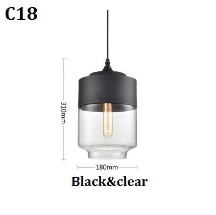 Jevaglo | Luxurious Pendant Light Made Of Glass And Wood