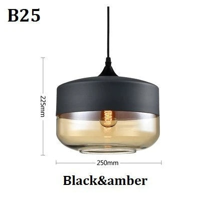 Jevaglo | Luxurious Pendant Light Made Of Glass And Wood