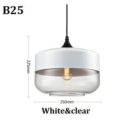 Jevaglo | Luxurious Pendant Light Made Of Glass And Wood