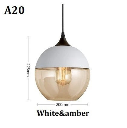 Jevaglo | Luxurious Pendant Light Made Of Glass And Wood