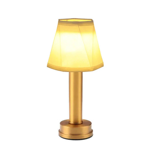 Cordless Table Lamp | Brass Finish | 3-Stage Dimming, USB Rechargeable | 3000K Warm Light"