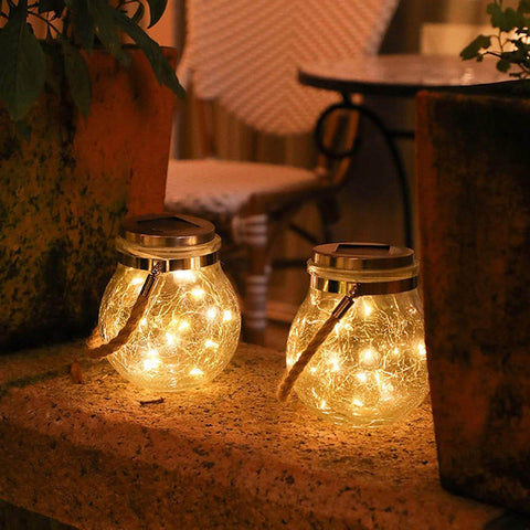 Solar Glass Light | Enchanting Outdoor Illumination with Ice-Cracked Design