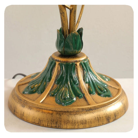 Vintage French Flower Table Lamp | Elegant Warm Lighting for Home Decor