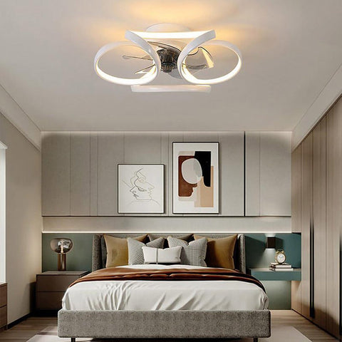 Flower Ceiling Light And Fan With Remote Control
