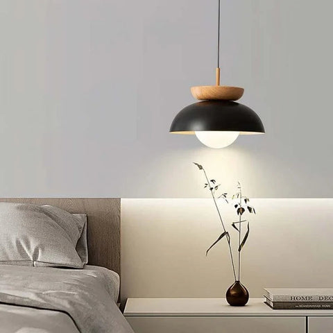 Nordic Pendant Light Made From Half-Wood