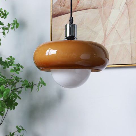 Bauhaus Coffee Glass Pendant Light