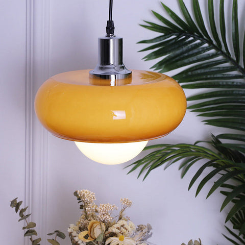 Bauhaus Coffee Glass Pendant Light