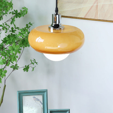 Bauhaus Coffee Glass Pendant Light