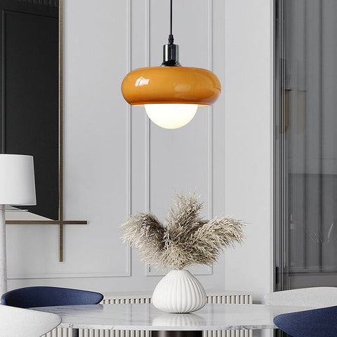 Bauhaus Coffee Glass Pendant Light