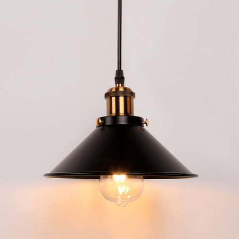 Cone-Shaped Pendant Light Made of Brass