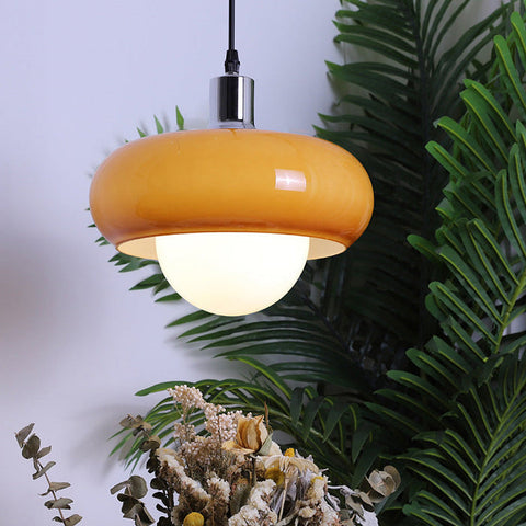 Bauhaus Coffee Glass Pendant Light