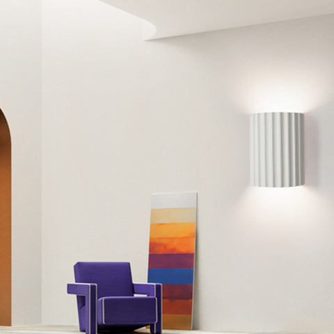 Modern Semi-Circular Resin Wall Sconce For Living Room