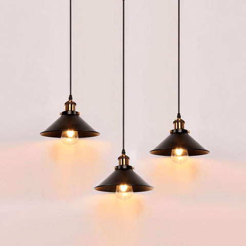 Cone-Shaped Pendant Light Made of Brass