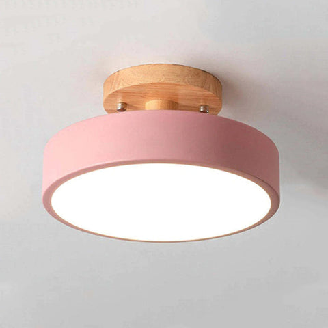 Modern Led Ceiling Light Made Of Wood