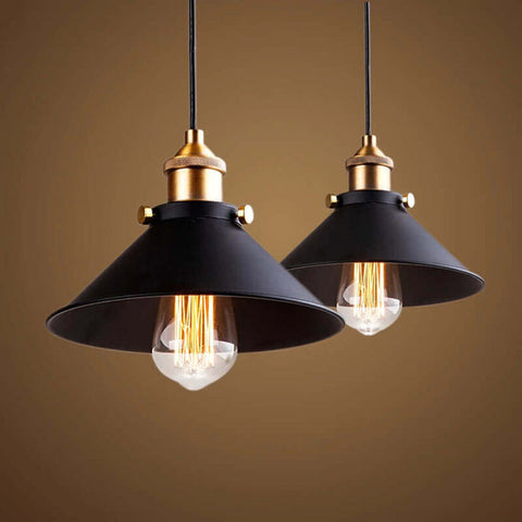 Cone-Shaped Pendant Light Made of Brass