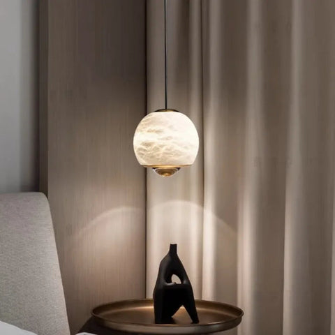 Nordic Marble Alabaster Globe Pendant Lamp | Elegant LED Lighting