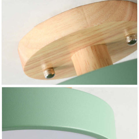 Modern Led Ceiling Light Made Of Wood