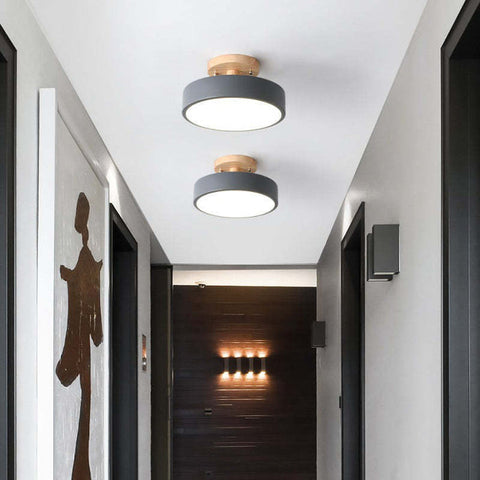 Modern Led Ceiling Light Made Of Wood