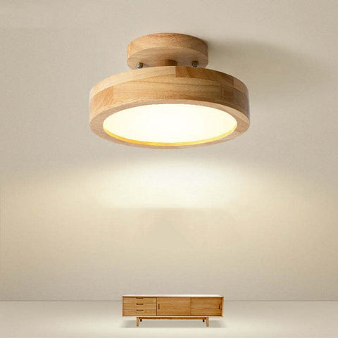 Modern Led Ceiling Light Made Of Wood